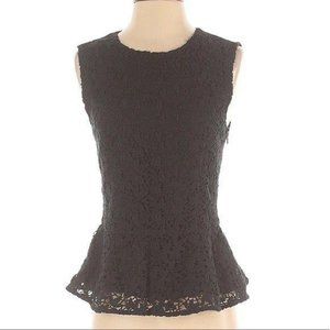 1. State Lace Peplum Sleeveless Blouse M